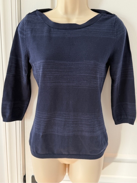 Banana Republic Sweaters - Banana Republic Navy Knit Sweater Petite Small 3/4 Sleeve Classic Work Top